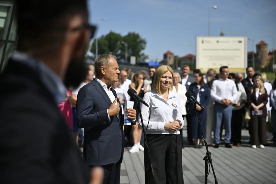 Donald Tusk i Monika Piątkowska w Krakowie