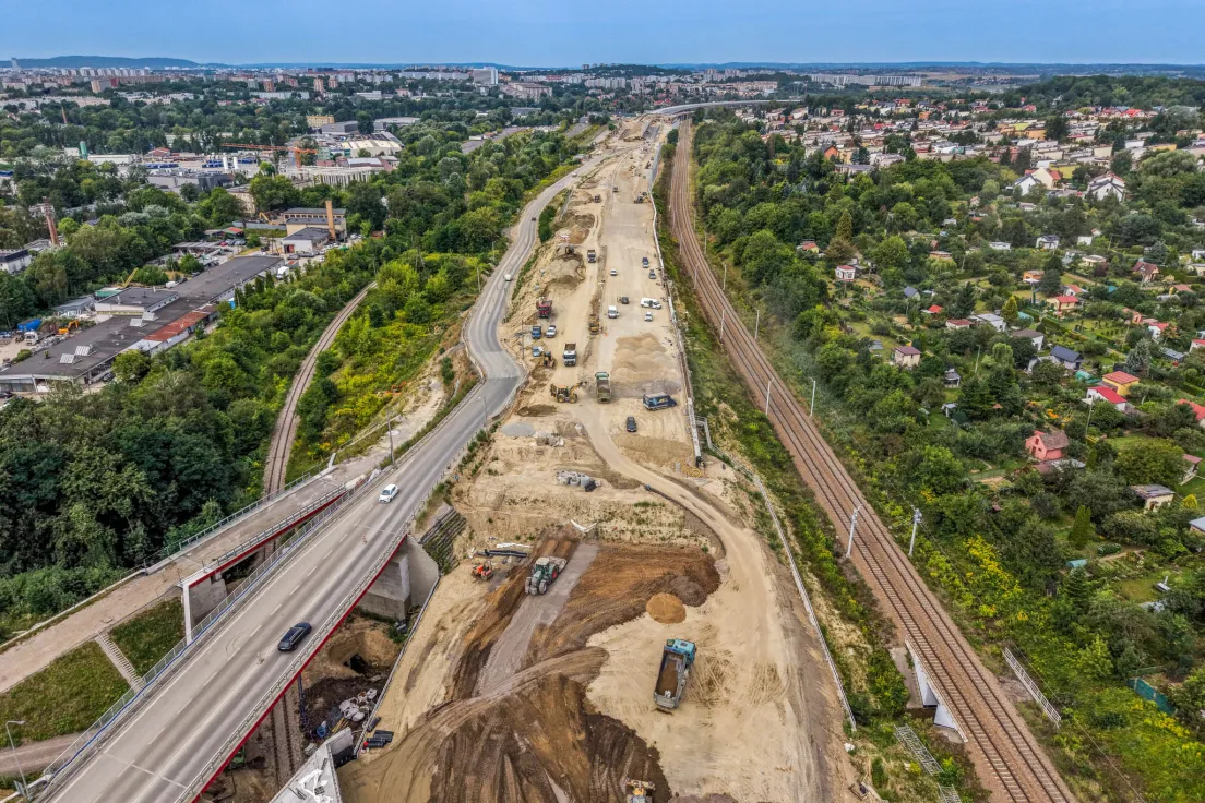 Budowa drogi S7 w Krakowie, sierpień 2026