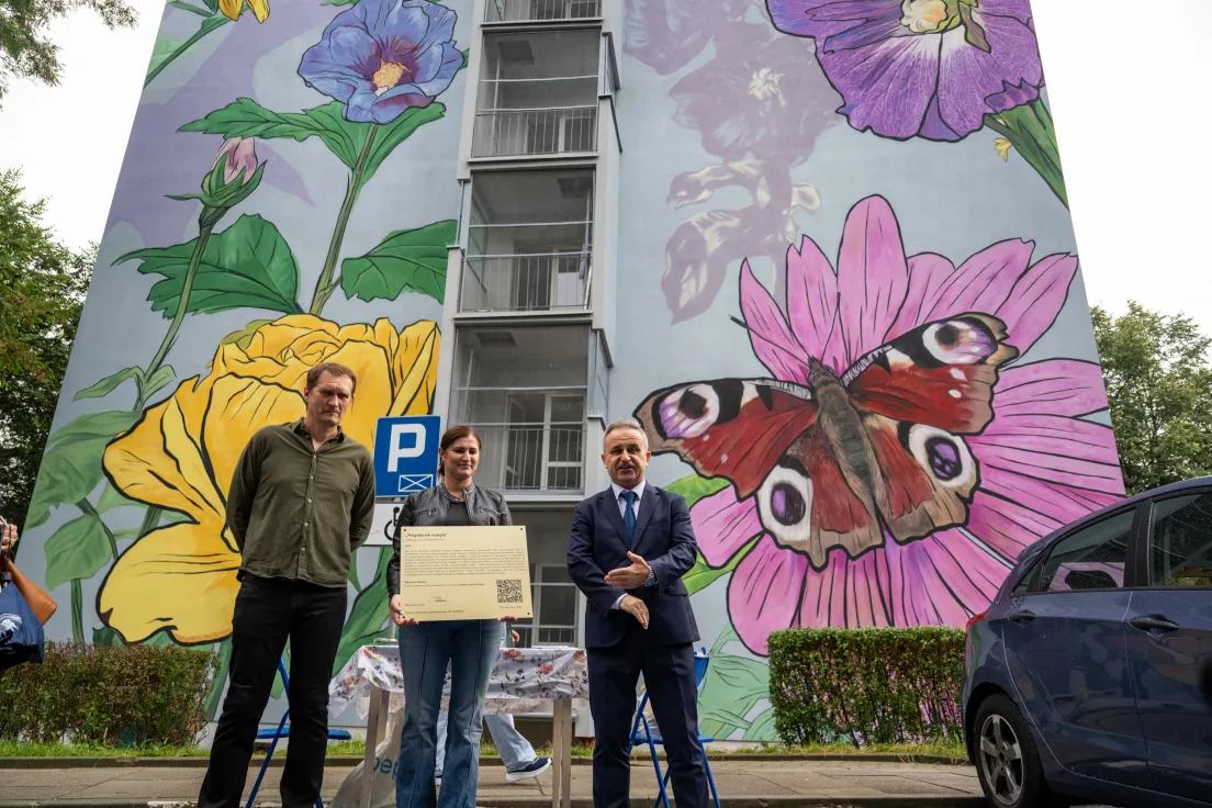 Nowy mural na bloku przy ul. Spółdzielców 13