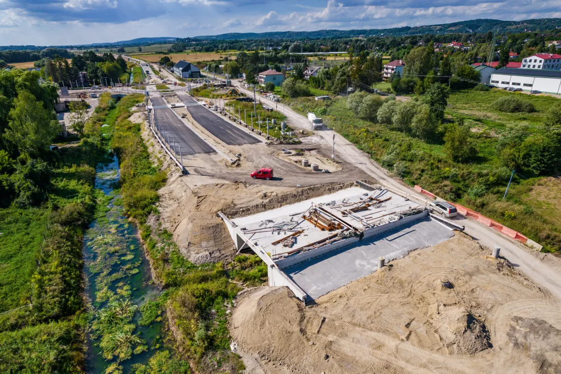 Budowa obwodnicy Zabierzowa, stan z sierpnia 2026