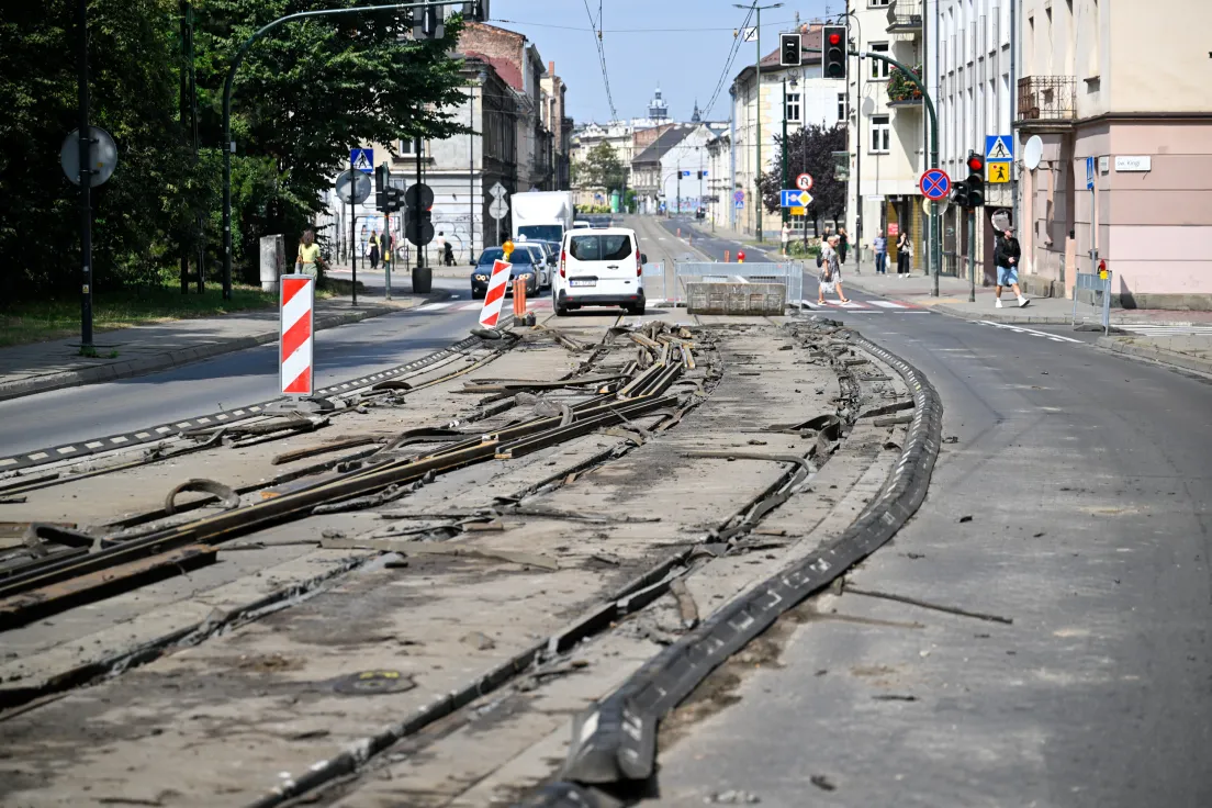 Remont torowiska na ul. Limanowskiego