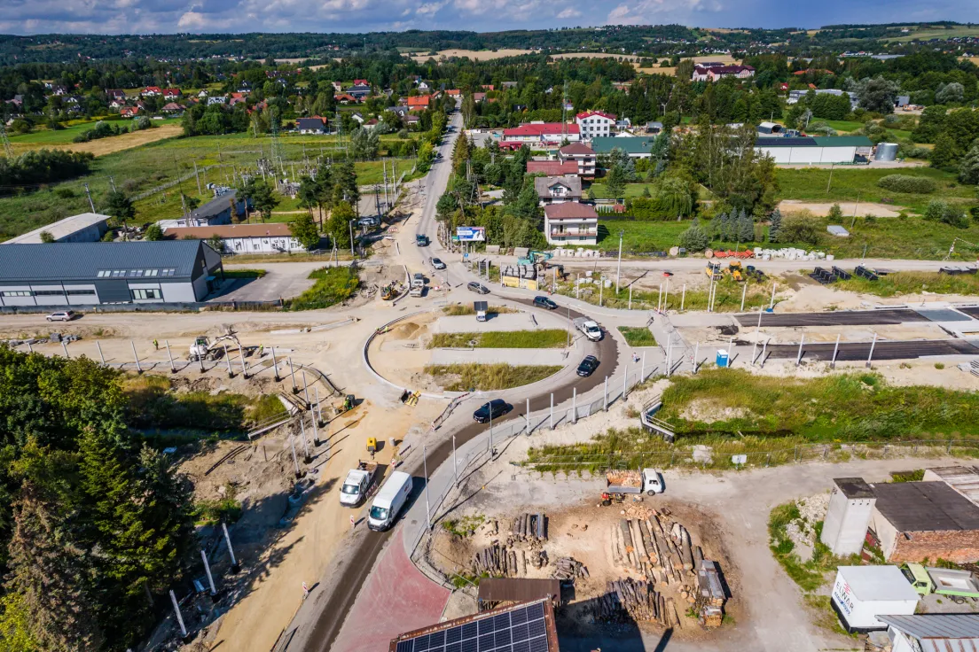 Budowa obwodnicy Zabierzowa, stan z sierpnia 2026