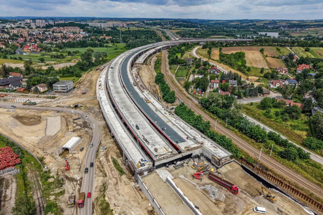 Budowa węzła Mistrzejowice na S7