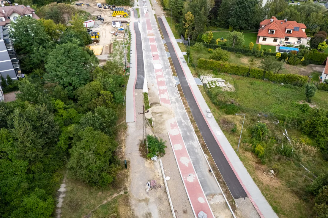 Budowa ul. 8 Pułku Ułanów, stan z 31 sierpnia