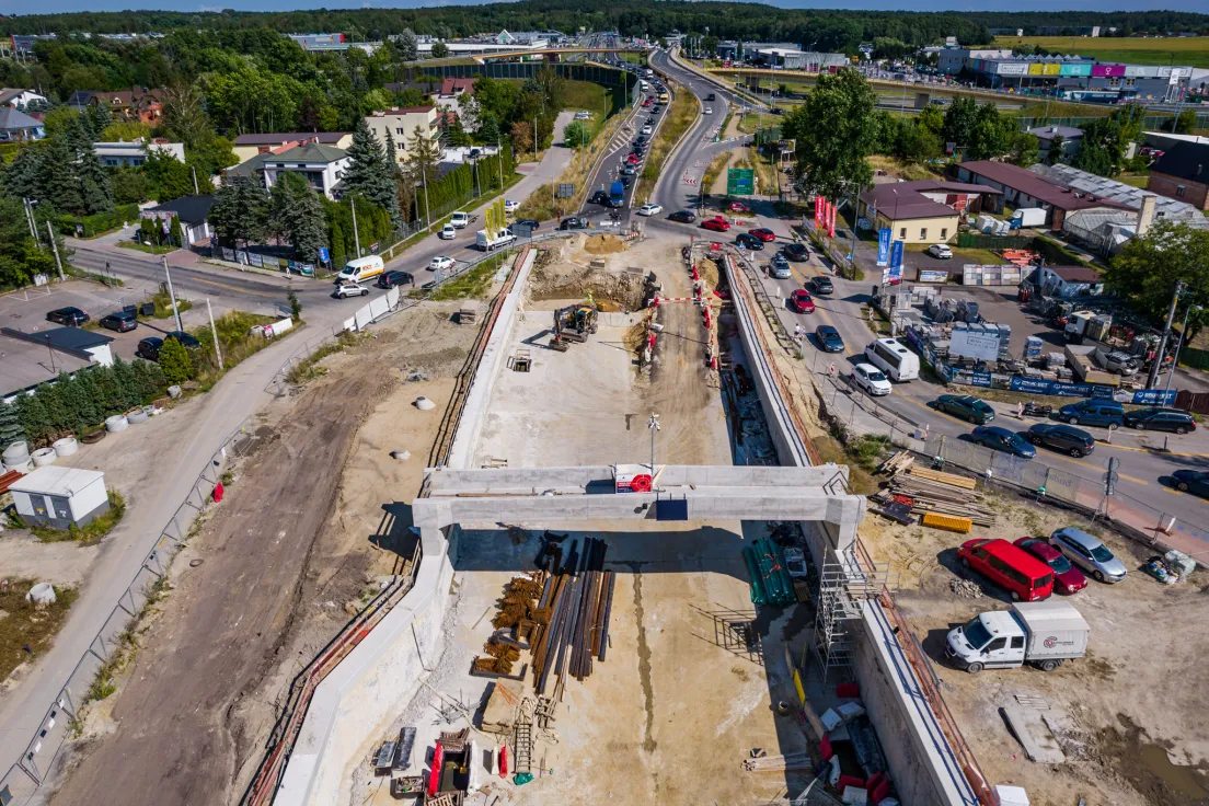 Budowa obwodnicy Zabierzowa, stan z sierpnia 2026