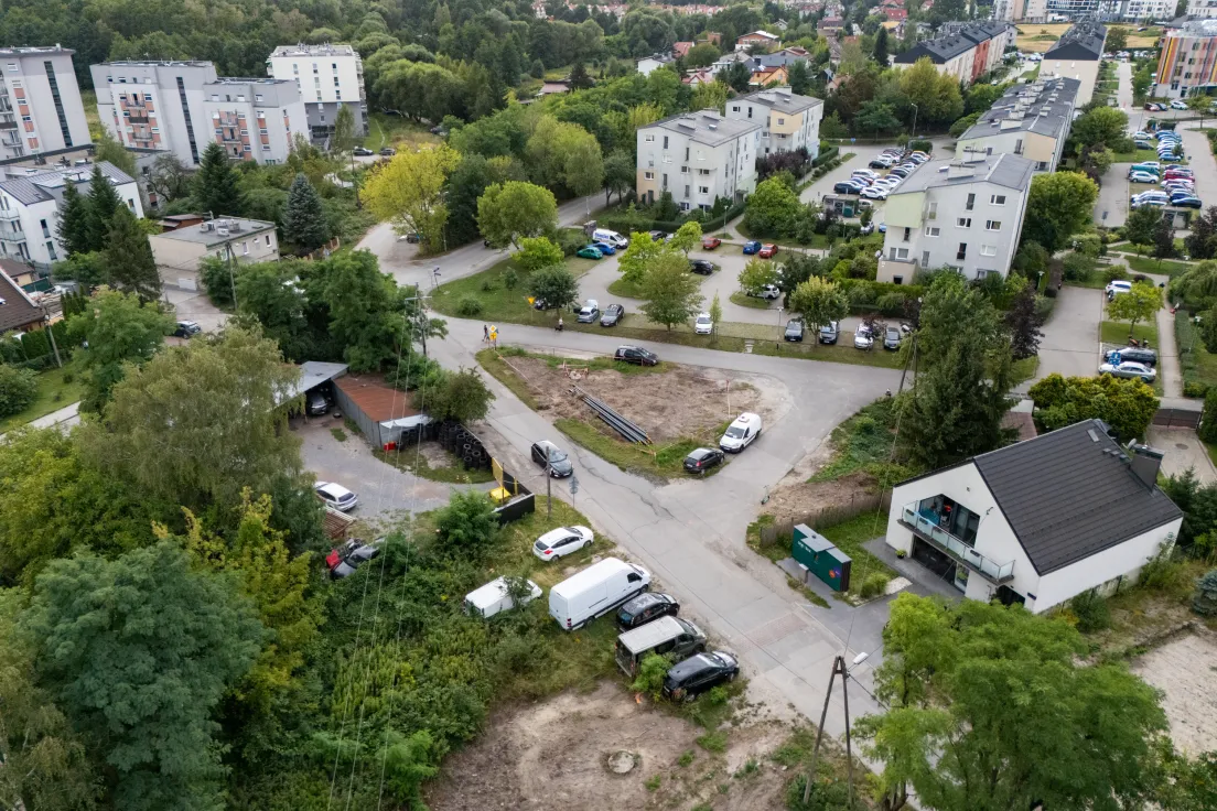 Budowa ul. 8 Pułku Ułanów, stan z 31 sierpnia