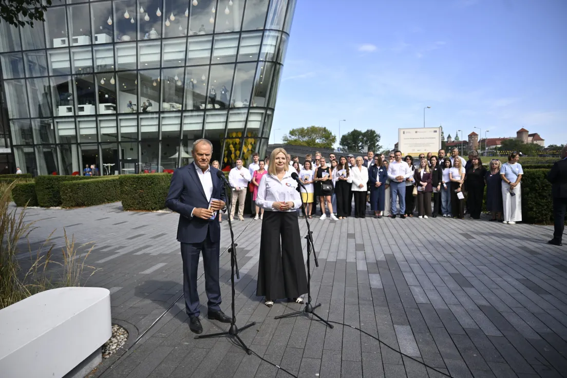 Donald Tusk i Monika Piątkowska w Krakowie