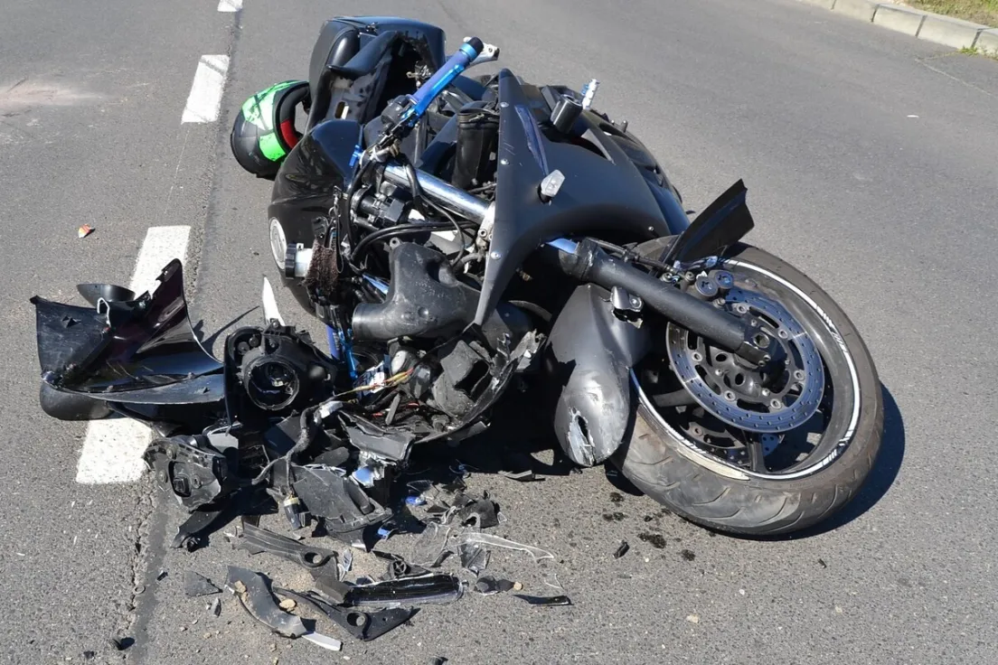 Wypadek motocyklisty