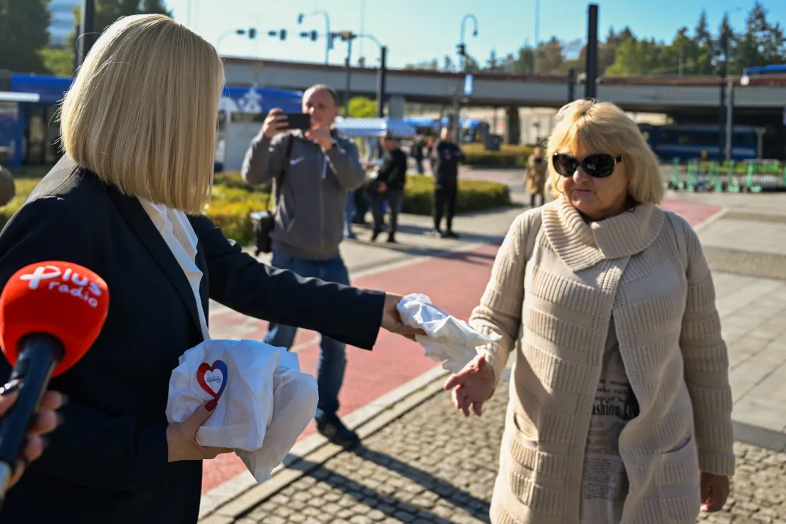 Konferencja kandydatki Koalicji Obywatelskiej po pierwszej turze wyborów na Prezydenta Miasta