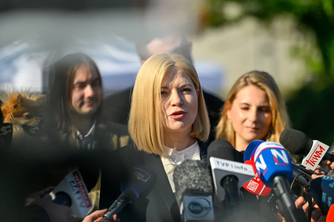 Konferencja kandydatki Koalicji Obywatelskiej po pierwszej turze wyborów na Prezydenta Miasta