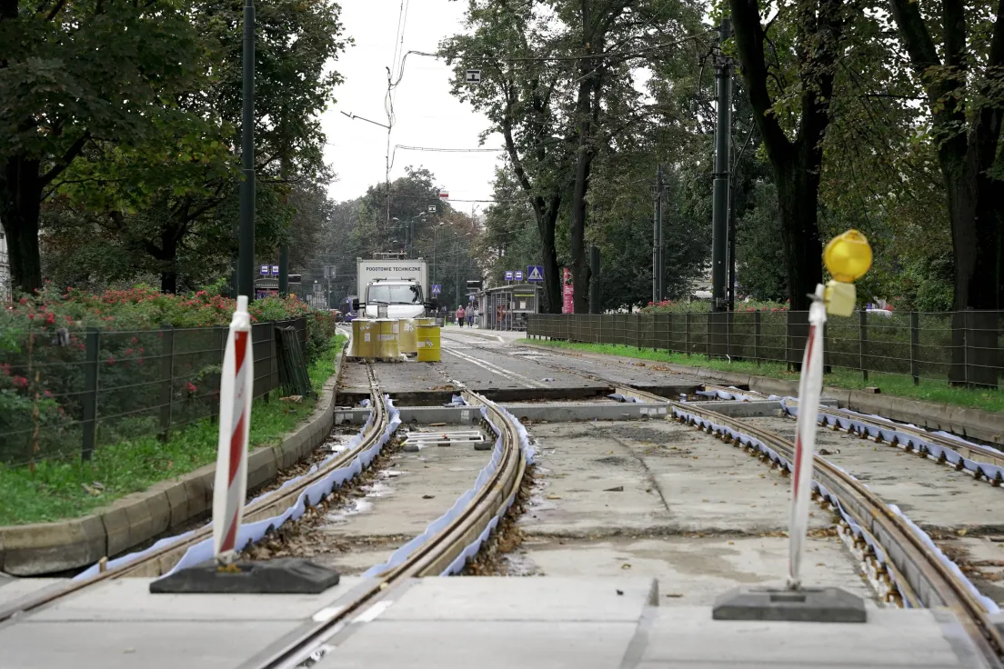 Remont torowiska na ul. Grzegórzeckiej