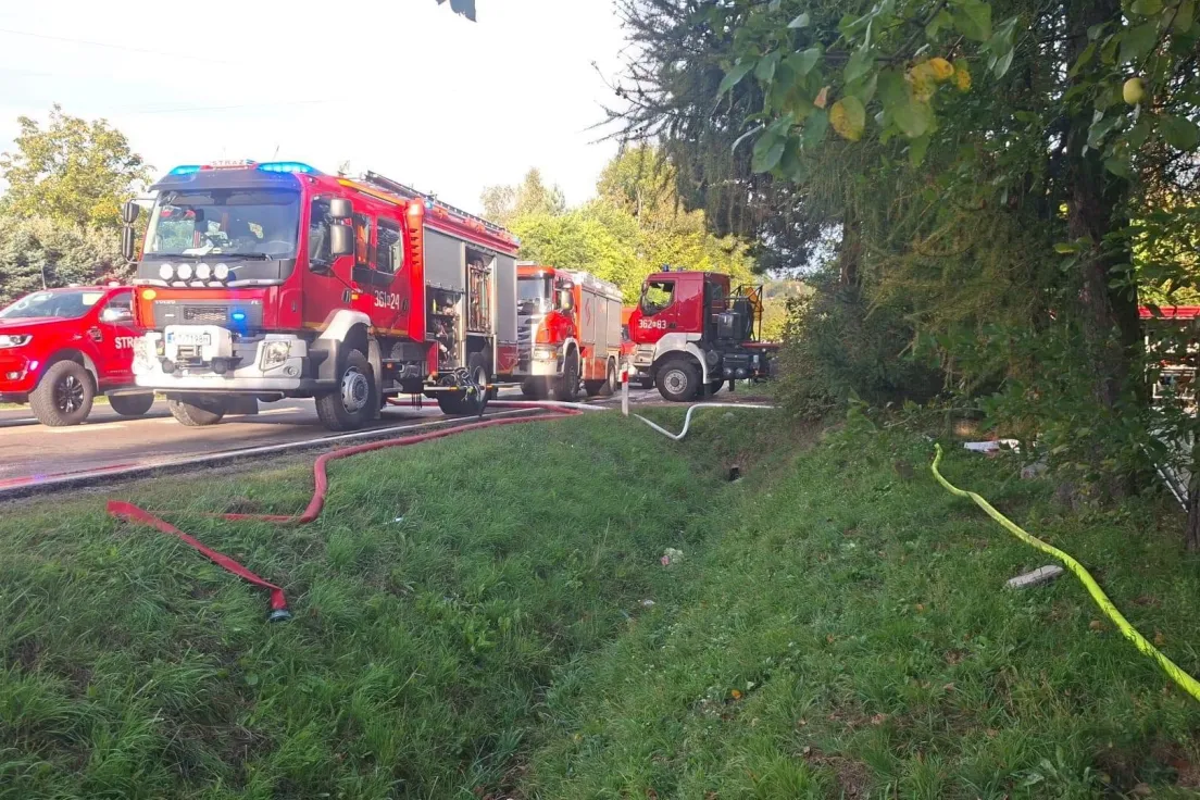 Wybuch butli z gazem w Porębie Radlnej