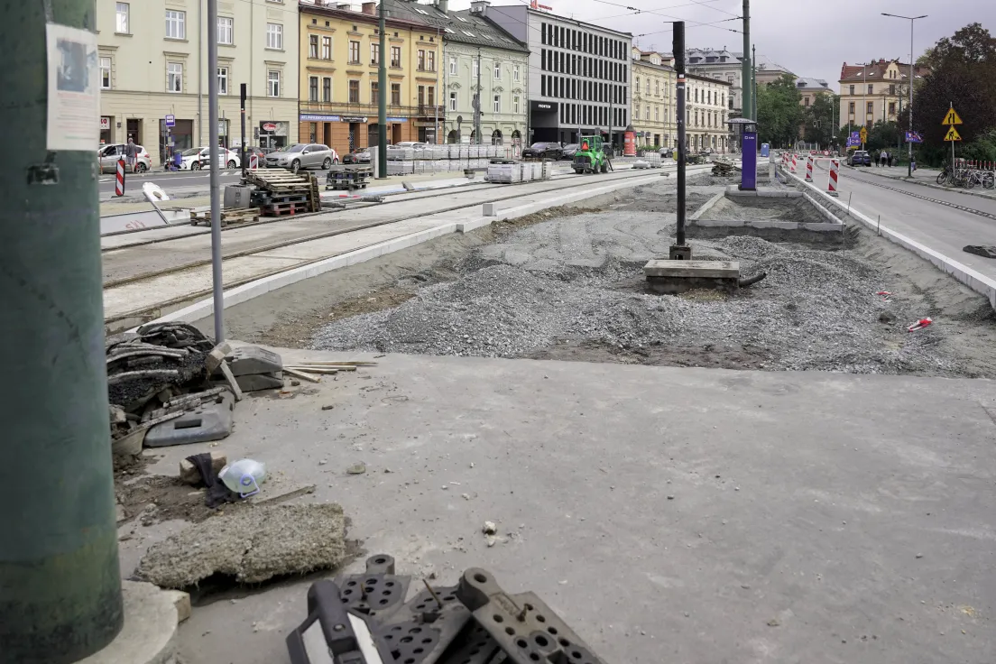 Remont torowiska na ul. Grzegórzeckiej