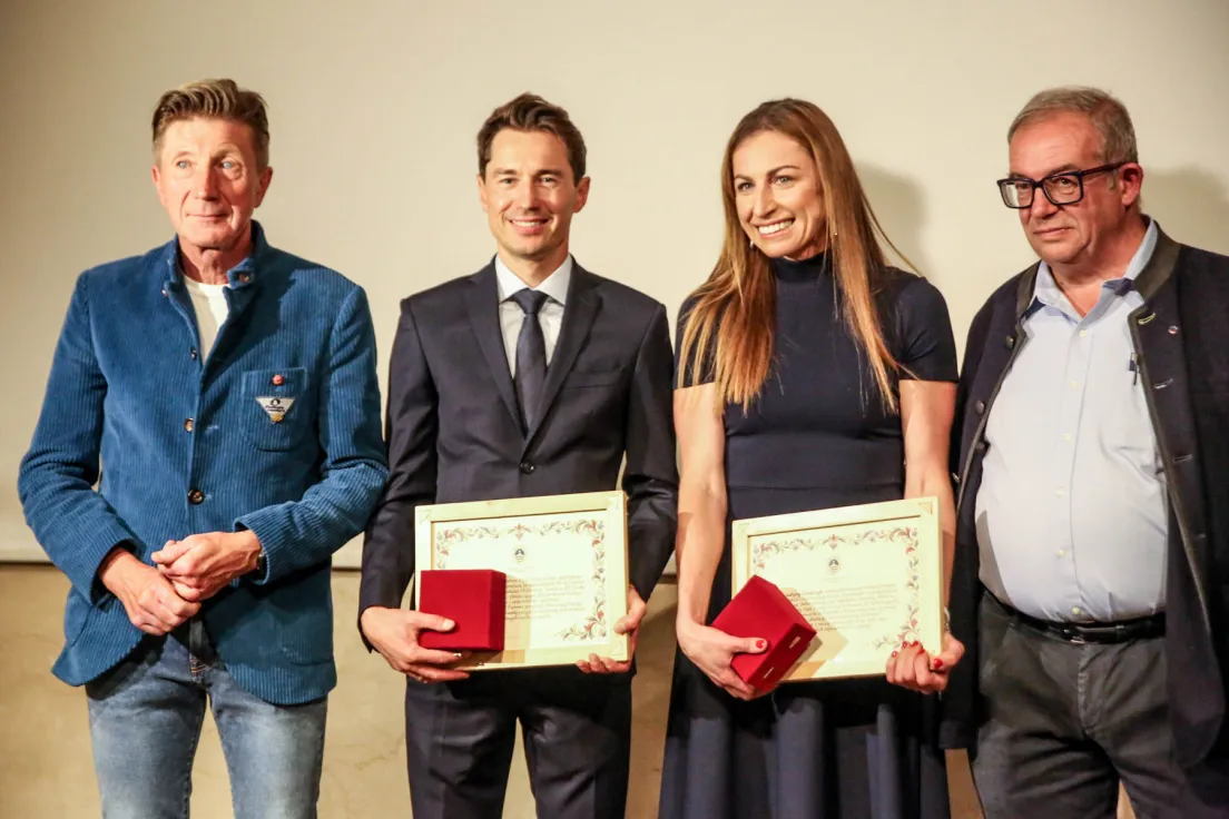 Kamil Stoch i Justyna Kowalczyk nagrodzeni przez region Val di Fiemme