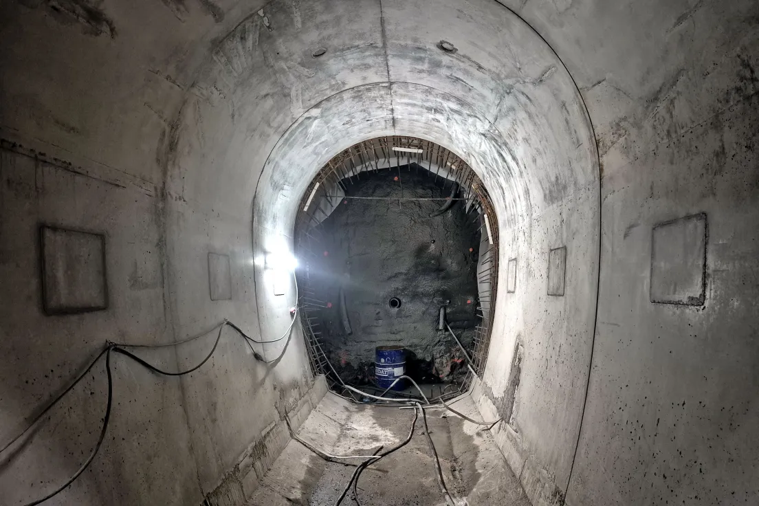 Prace w tunelach pod Pisarzową, w ramach projektu Podłęże-Piekiełko
