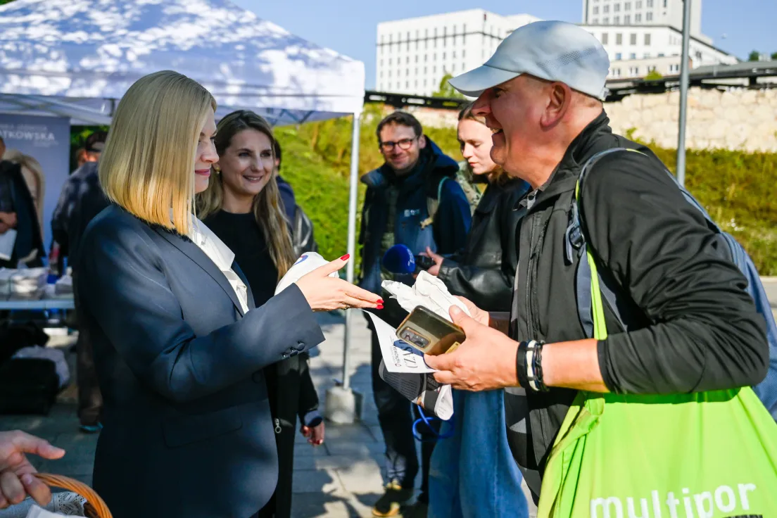 Konferencja kandydatki Koalicji Obywatelskiej po pierwszej turze wyborów na Prezydenta Miasta
