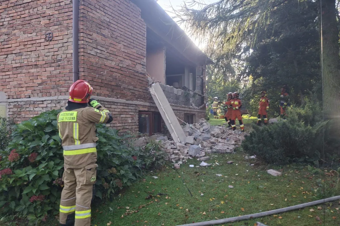 Wybuch butli z gazem w Porębie Radlnej