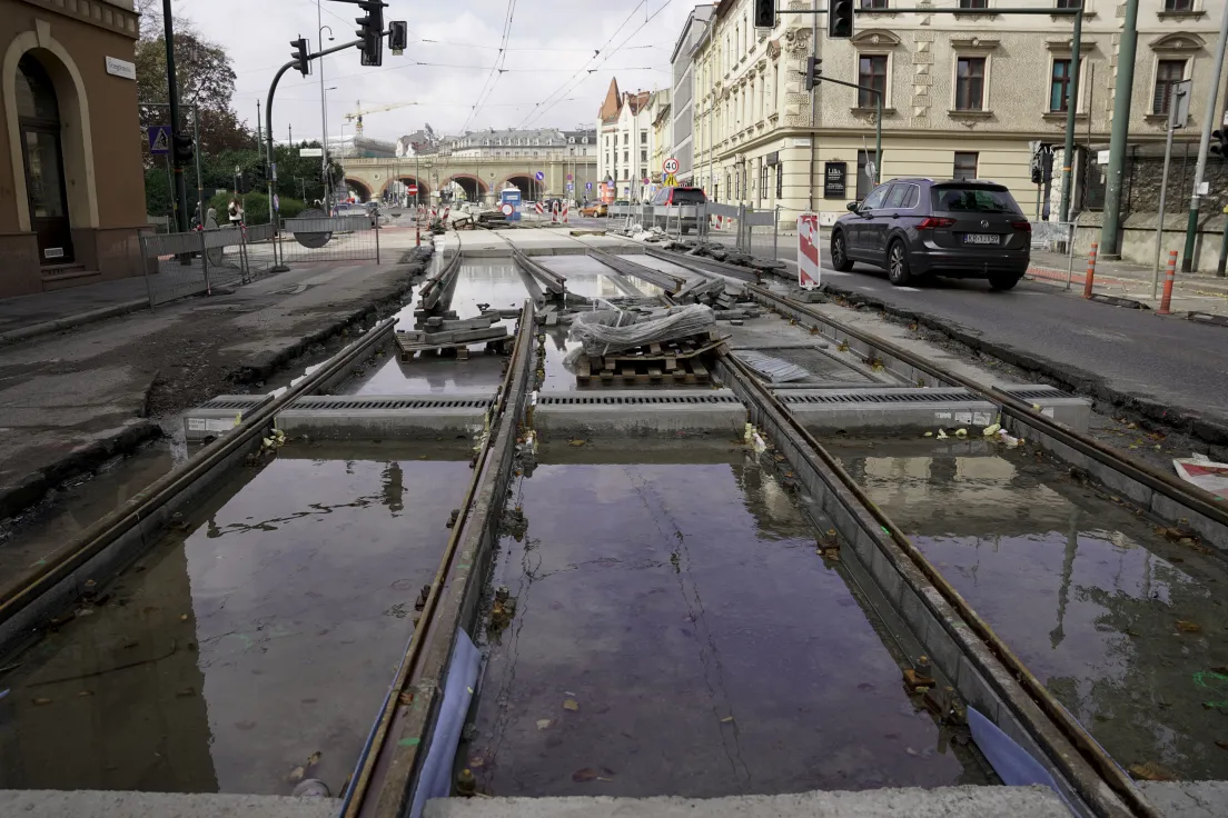 Remont torowiska na ul. Grzegórzeckiej