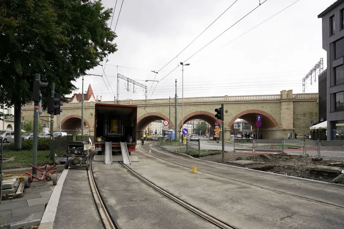 Remont torowiska na ul. Grzegórzeckiej
