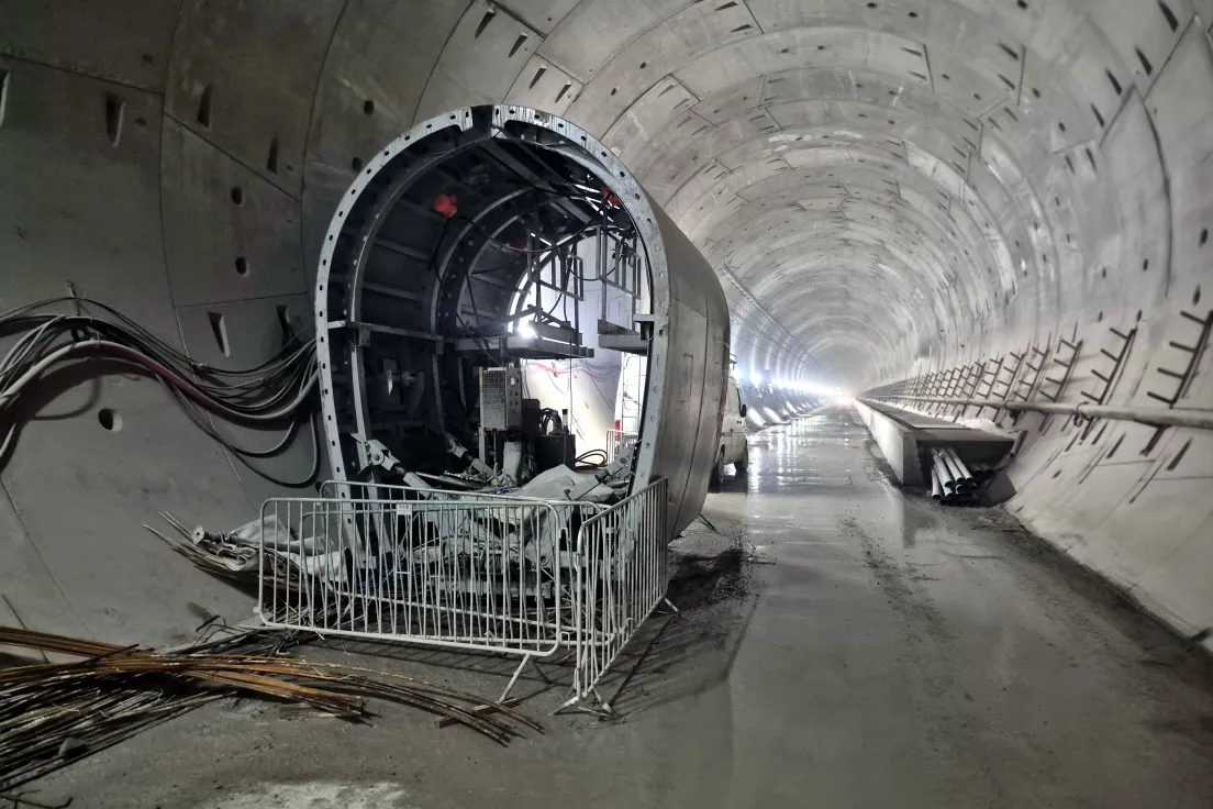 Prace w tunelach pod Pisarzową, w ramach projektu Podłęże-Piekiełko