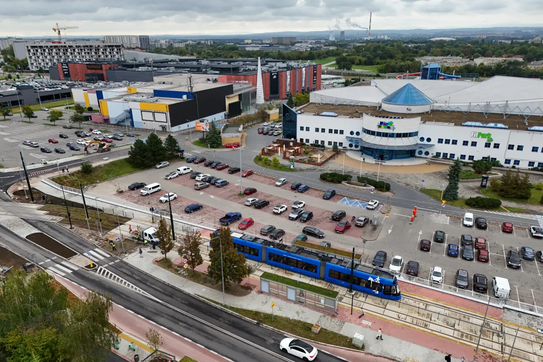 Przejazd testowy tramwaju do Mistrzejowice po nowym odcinku KST