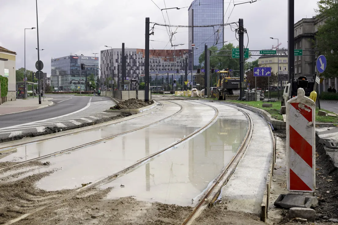Remont torowiska na ul. Grzegórzeckiej