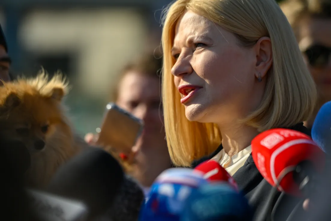 Konferencja kandydatki Koalicji Obywatelskiej po pierwszej turze wyborów na Prezydenta Miasta