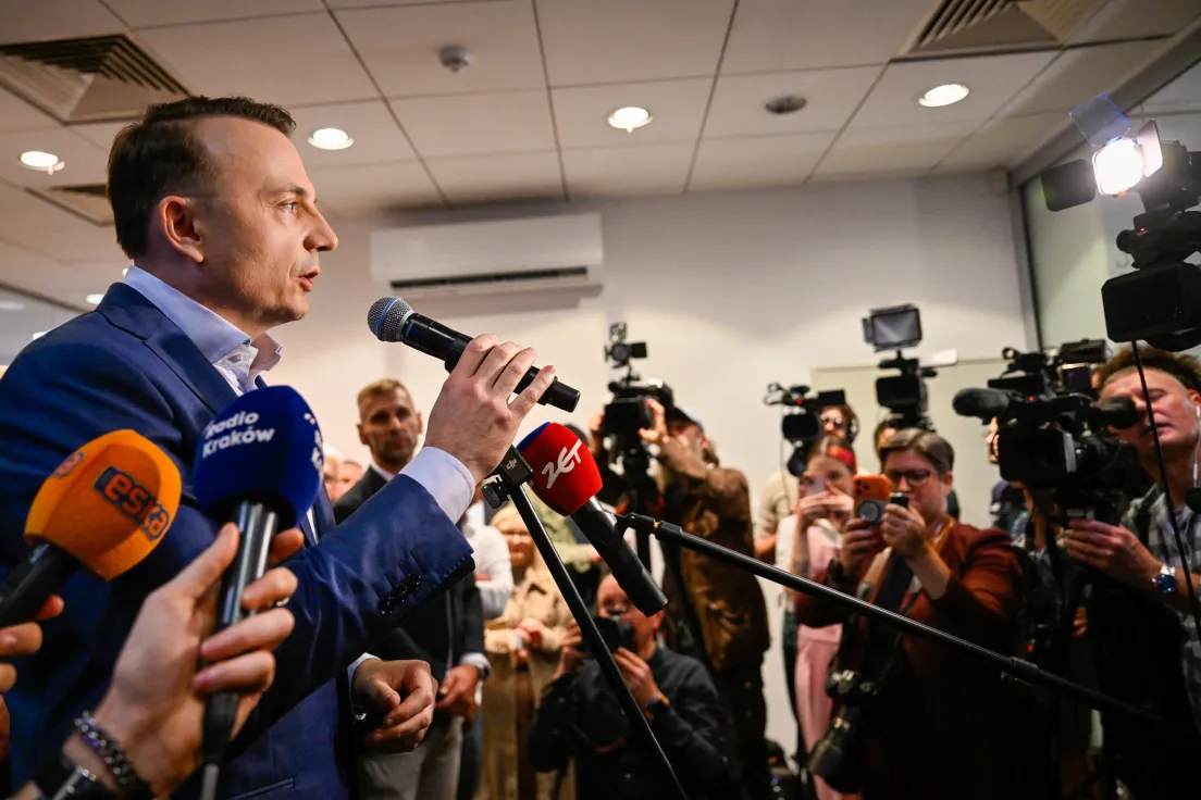 Wieczór wyborczy w sztabie Łukasz Gibały