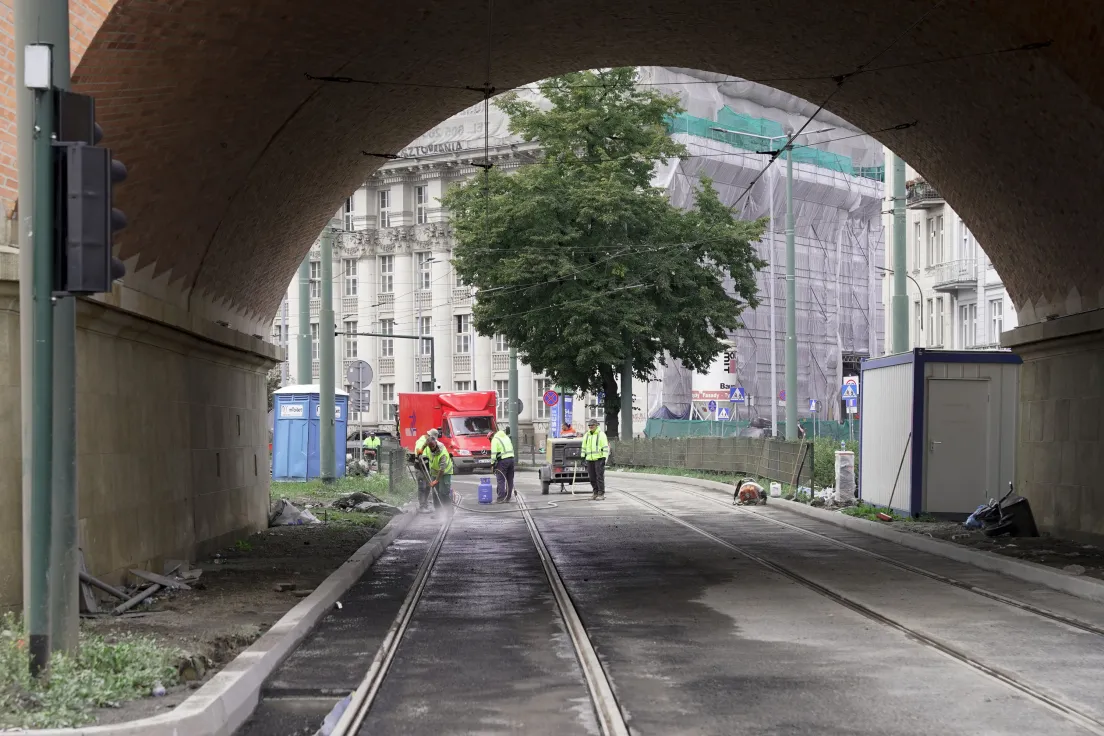Remont torowiska na ul. Grzegórzeckiej