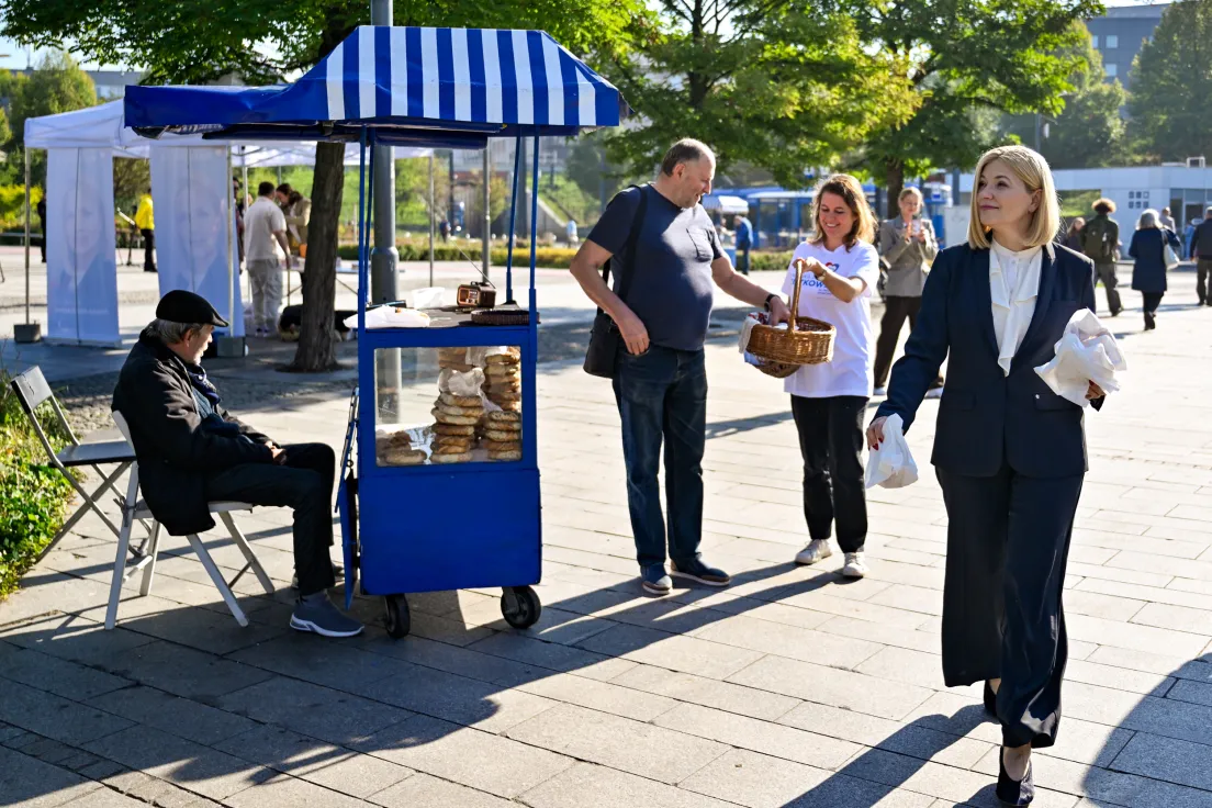 Konferencja kandydatki Koalicji Obywatelskiej po pierwszej turze wyborów na Prezydenta Miasta