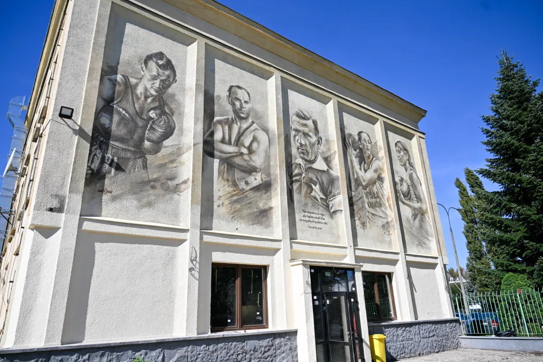Mural na budynku TS Wisła