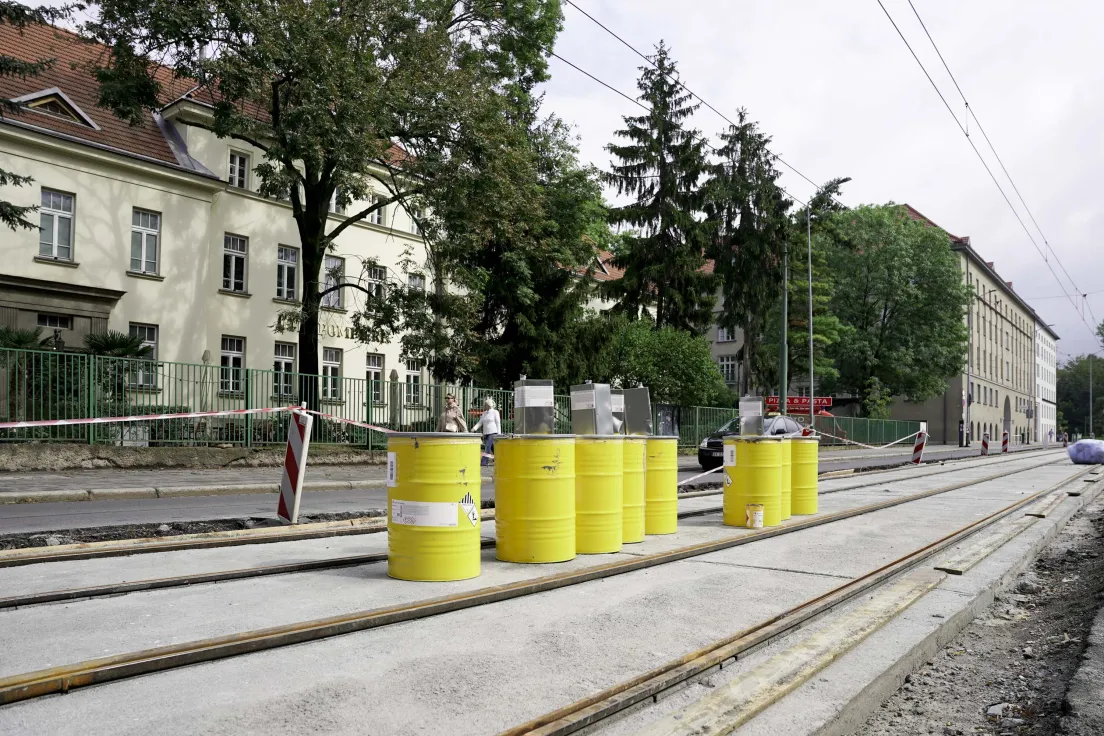 Remont torowiska na ul. Grzegórzeckiej