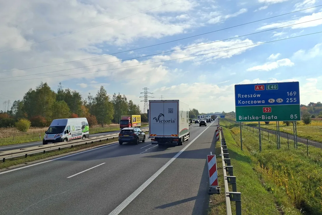 Autostrada A4 między węzłami Kraków Skawina i Kraków Południe