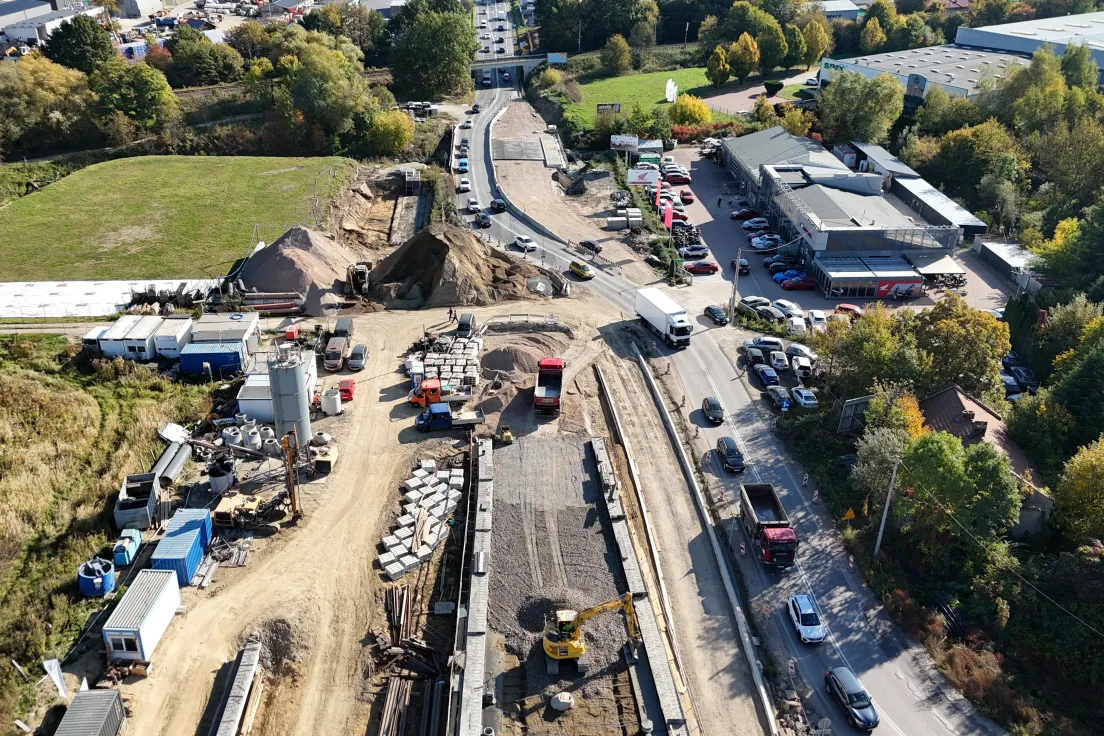 Budowa węzła drogowego w Wieliczce