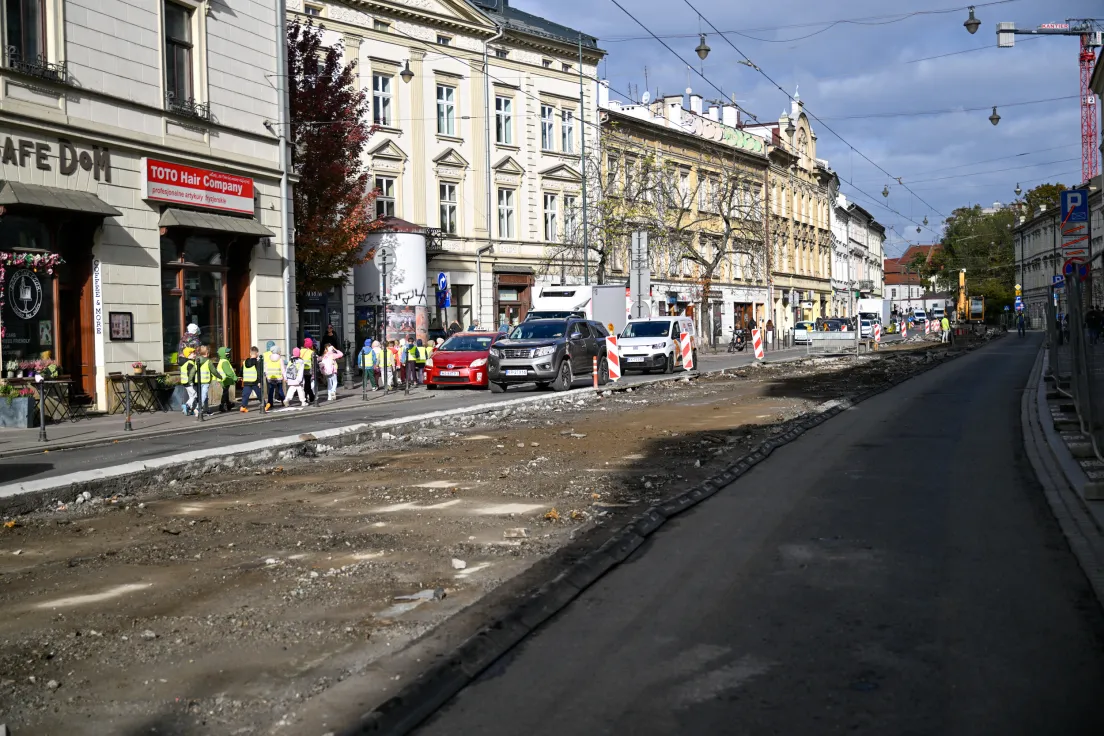 Remont torowiska na ul. Stradomskiej i św. Gertrudy