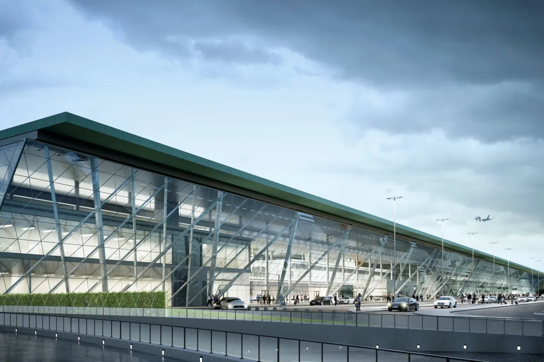 Nowy terminal Kraków Airport - wizualizacja
