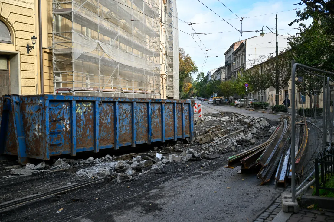 Remont torowiska na ul. Stradomskiej i św. Gertrudy