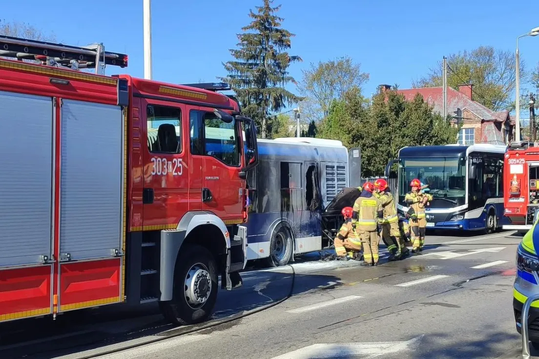 Pożar autobusu MPK na ul. Balickiej