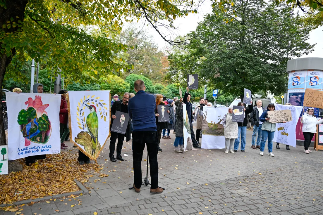 Protest mieszkańców Bronowic przeciwko budowie strzelnicy UKEN