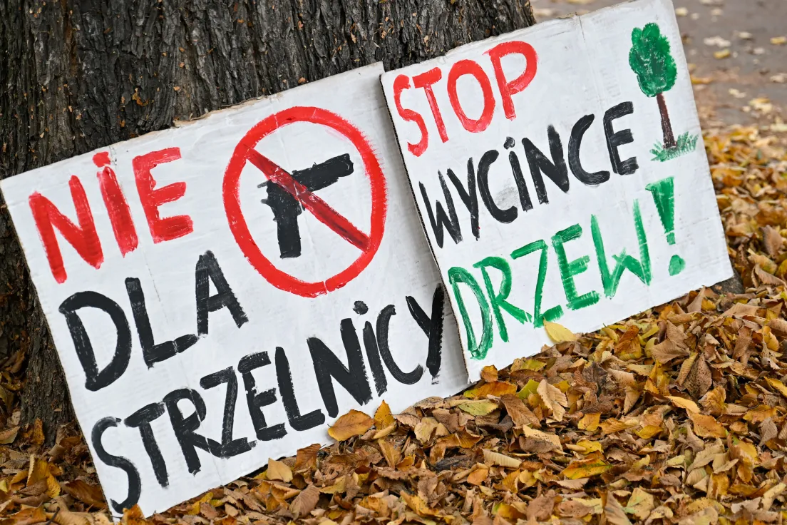Protest mieszkańców Bronowic przeciwko budowie strzelnicy UKEN