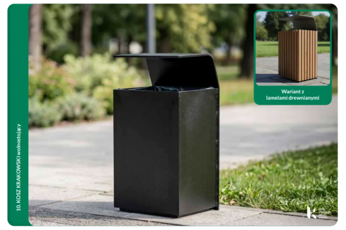 Katalog mebli miejskich dla miasta Krakowa