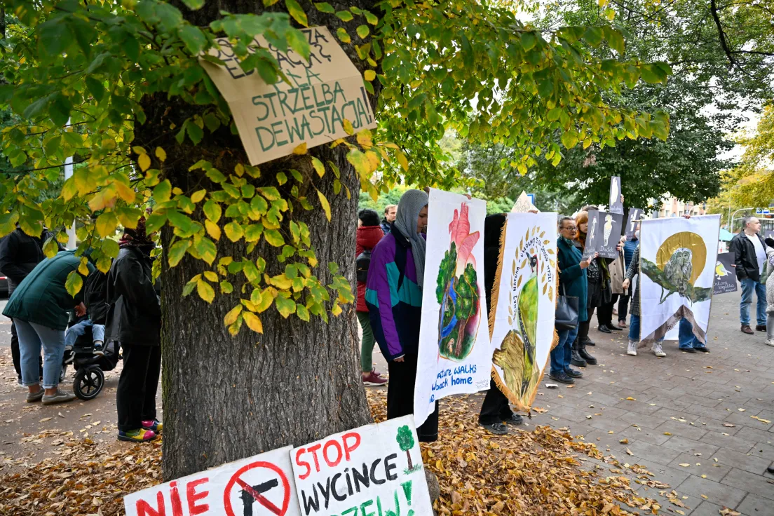 Protest mieszkańców Bronowic przeciwko budowie strzelnicy UKEN