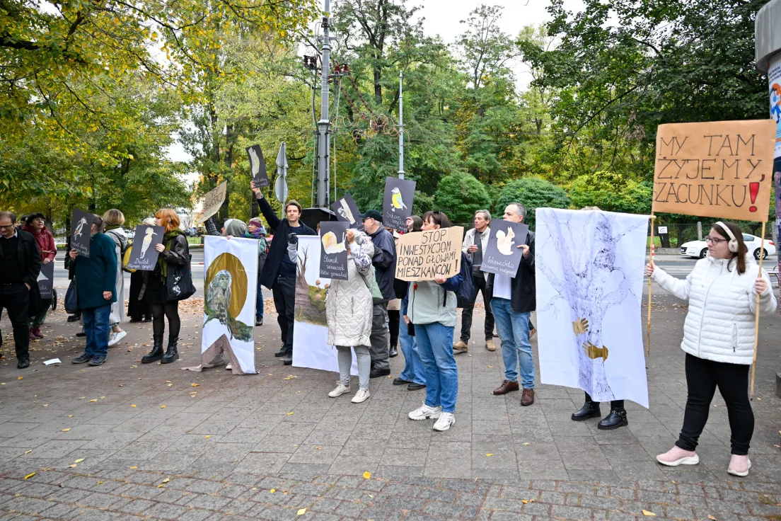Protest mieszkańców Bronowic przeciwko budowie strzelnicy UKEN