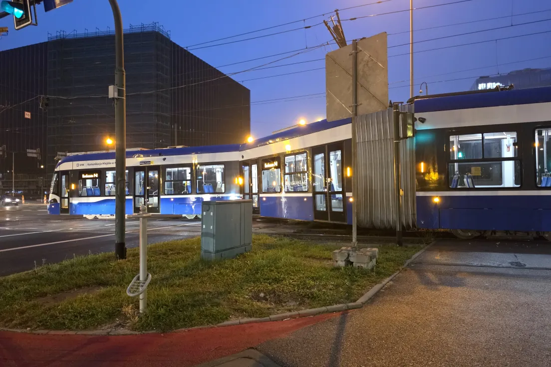 Wykolejenie tramwaju w Łagiewnikach