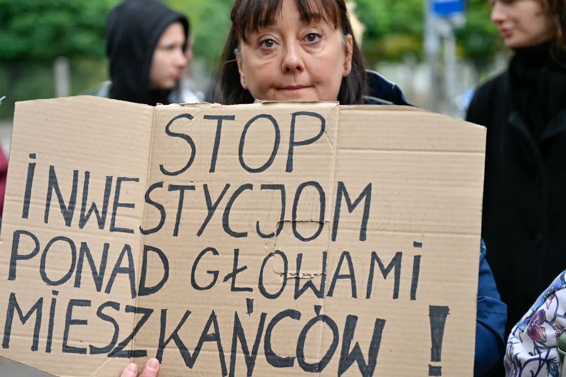 Protest mieszkańców Bronowic przeciwko budowie strzelnicy UKEN