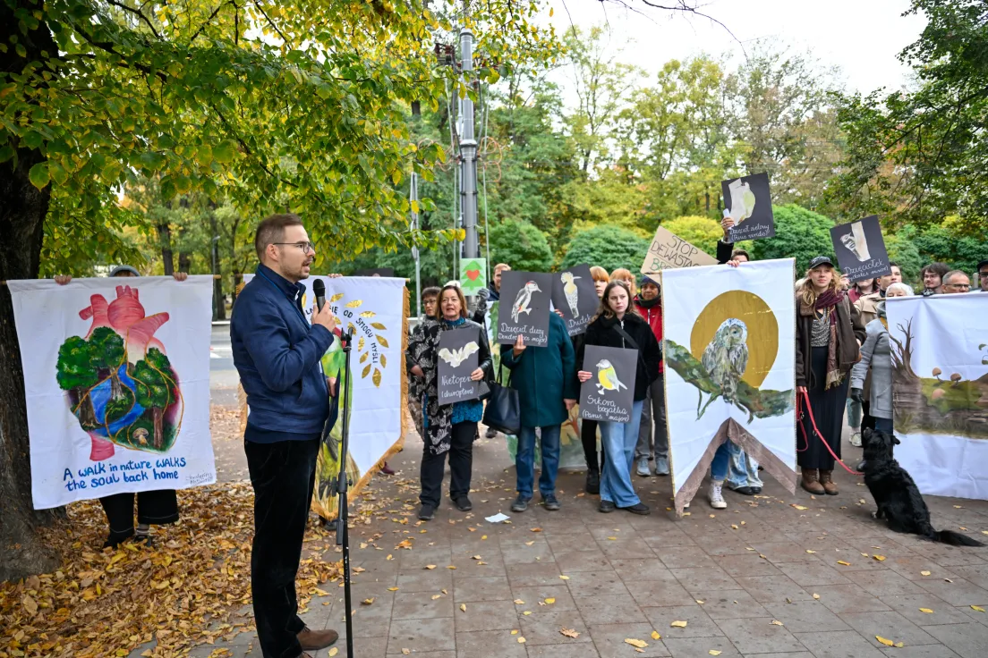Protest mieszkańców Bronowic przeciwko budowie strzelnicy UKEN