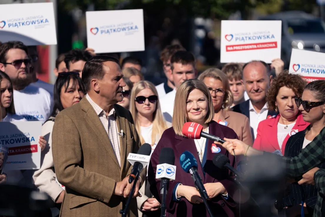 Minister Radosław Sikorski i Monika Piątkowska