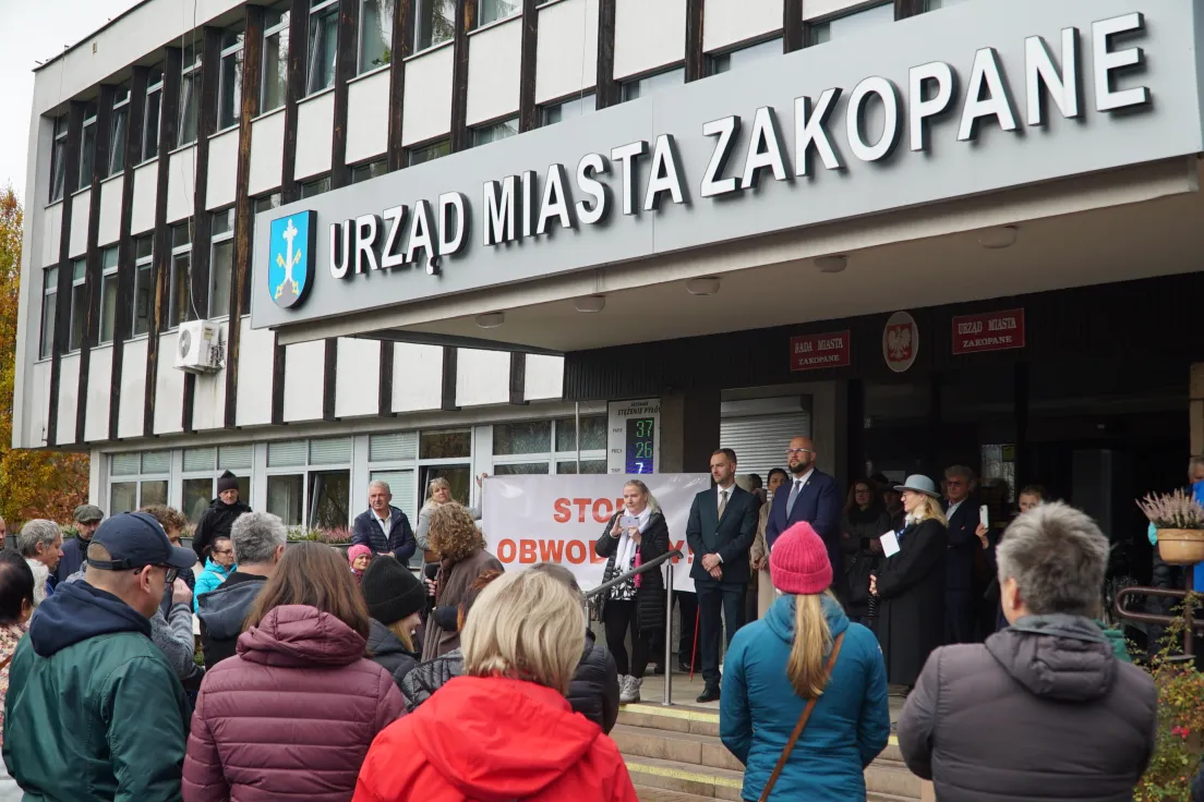 Protest w Zakopanem.