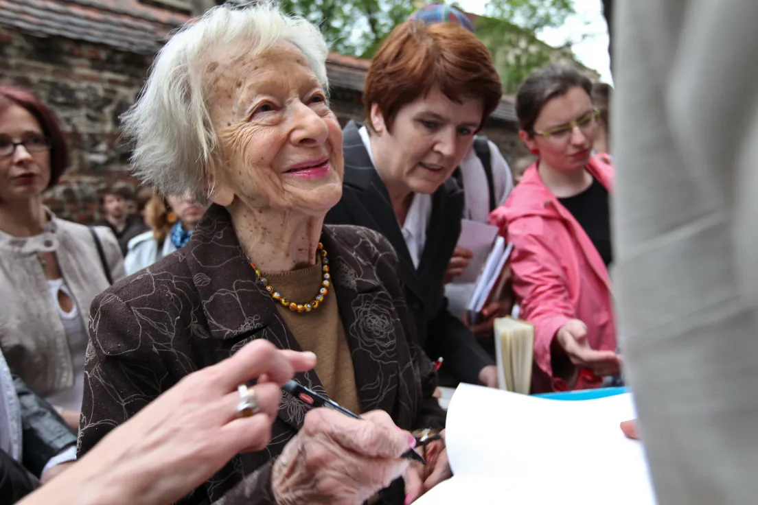 Wisława Szymborska podczas 2. edycji Festiwalu Czesława Miłosza
