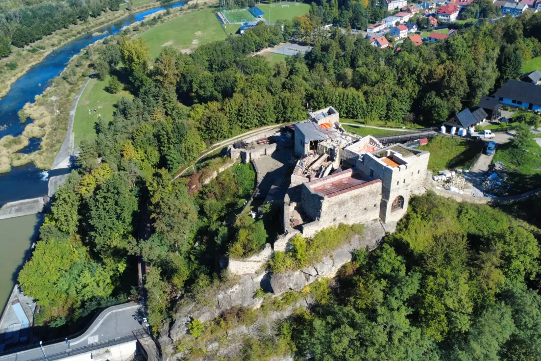 Prace - zamek w Dobczycach